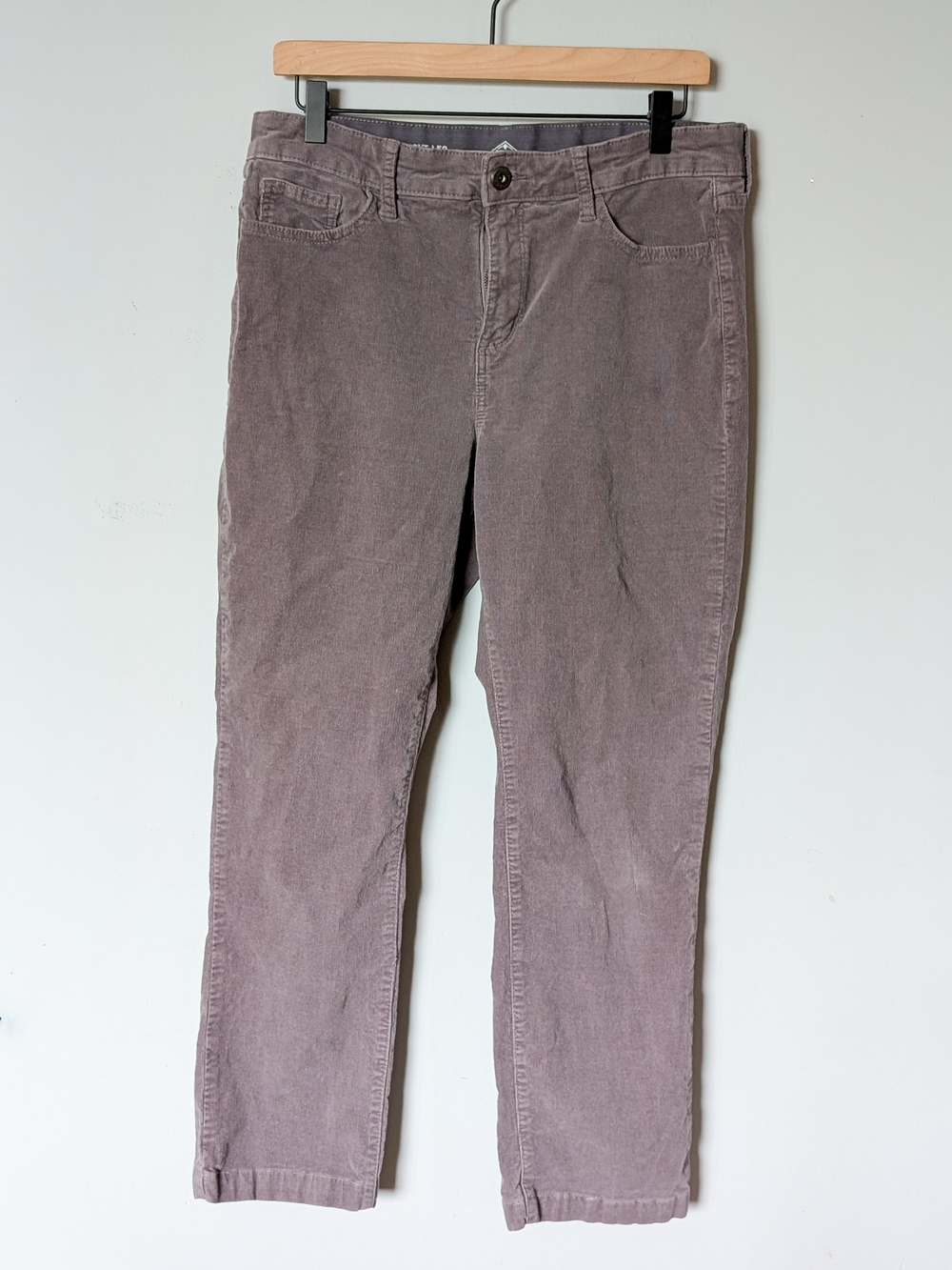 St. John's Bay Gray Straight-Leg Corduroy Jeans